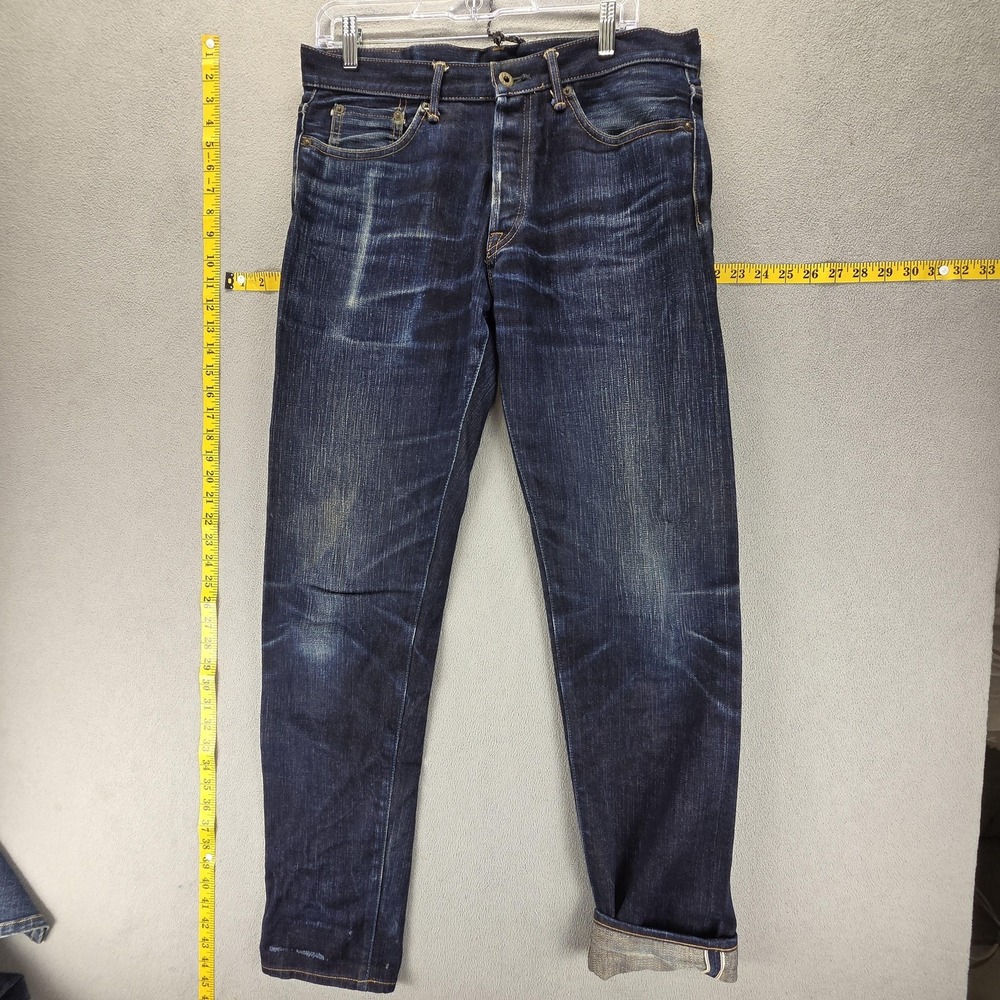 Japan Blue Jeans Mens 31x34 JBO-630 Slim Dark Wash Whiskers Honeycomb Indigo